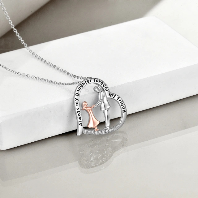 sterling silver father daughter necklace