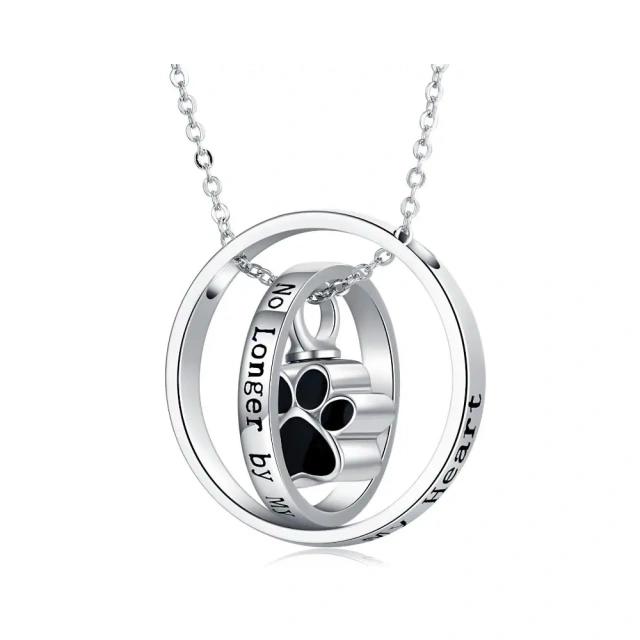 Sterling Silver Paw Urn Necklace