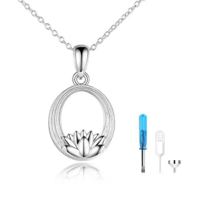 Yoga Urn Necklace with Lotus Flower