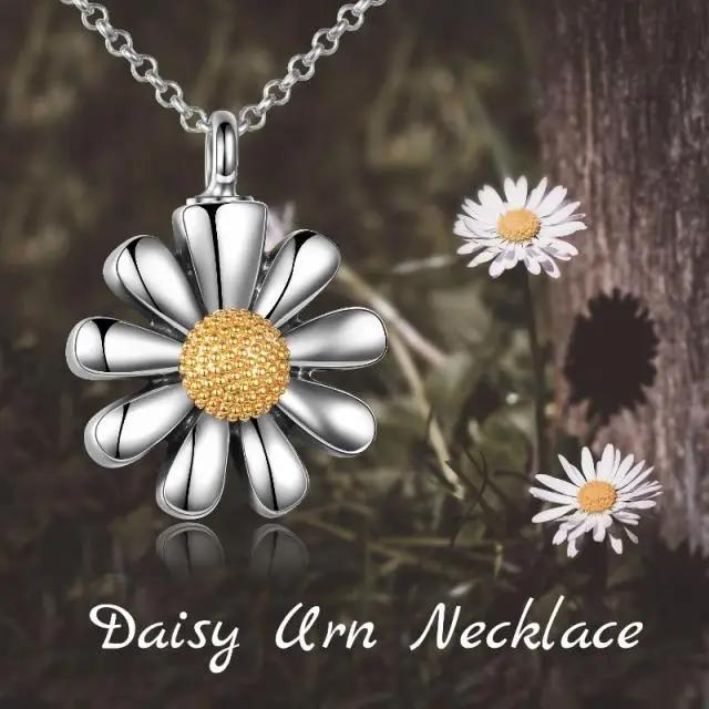 Daisy Urn Necklace for Ashes