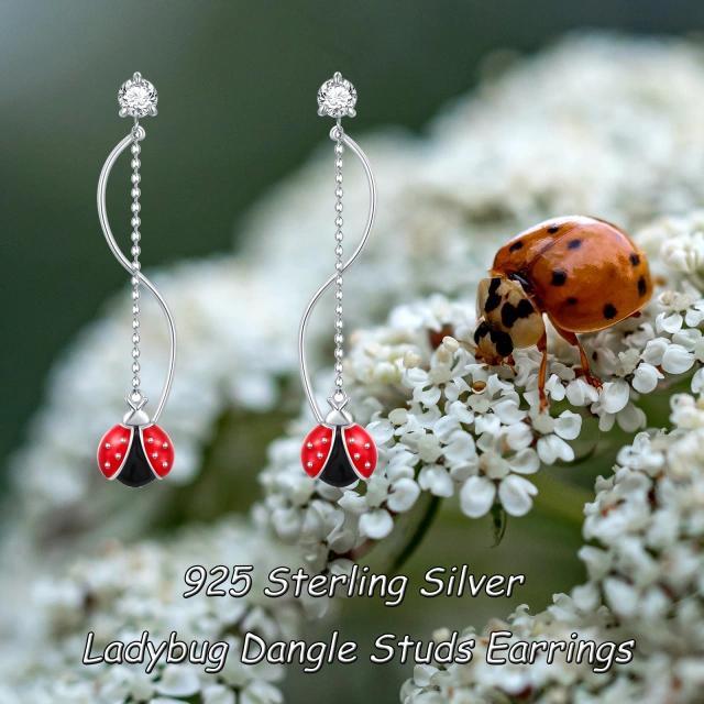 ladybug necklace and earrings