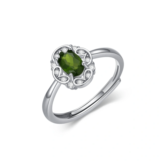 green crystal ring | yfn jewelry 