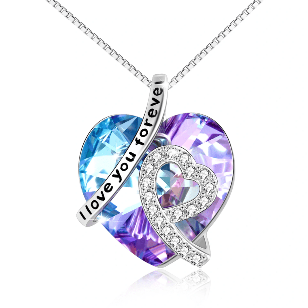Mom's Heart Crystal Necklace