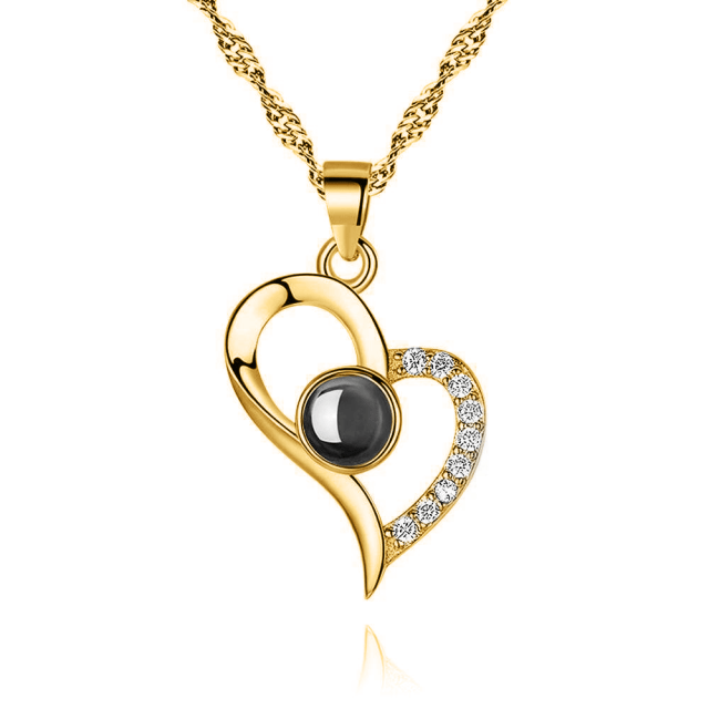 Gold Plated Love Diamond Necklaces