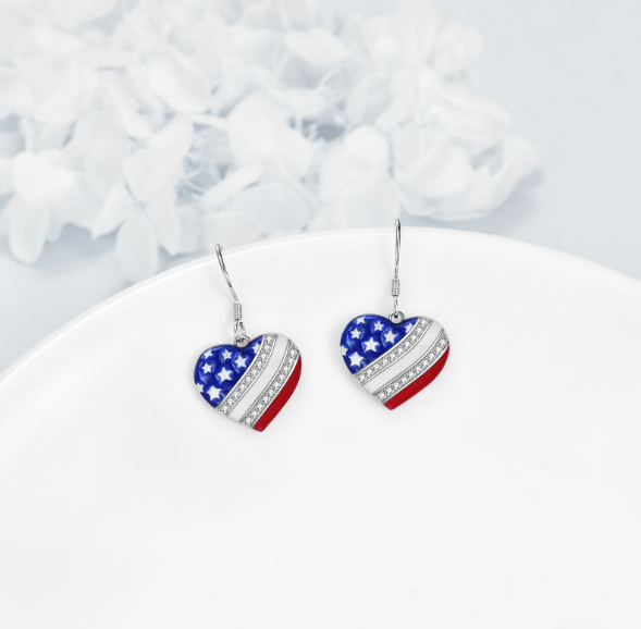 American flag earrings