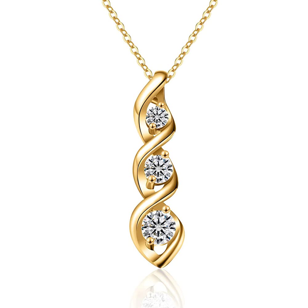 Gold Moissanite Necklace