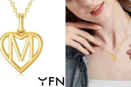 14K Pure Gold Initial Necklace